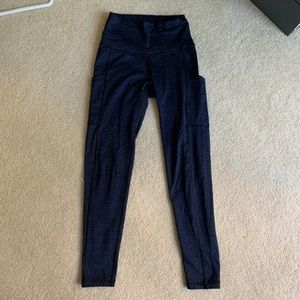 Arie blue leggings with pockets NWOT